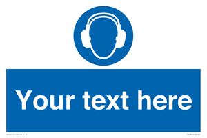 Custom Ear Protection Sign